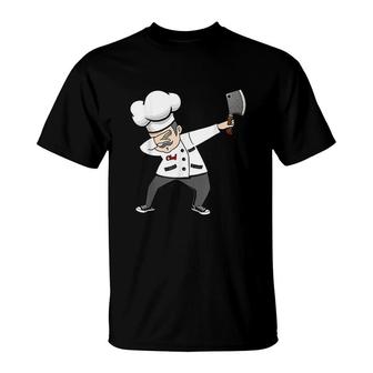Funny Dabbing Chef Dab Chef Dad Gift T-Shirt | Mazezy