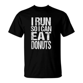 Funny Donut Running Marathon Sport Outfit T-Shirt | Mazezy