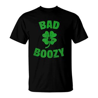 Funny Drinking St Patrick's Day Bad And Boozy Tank Top T-Shirt | Mazezy AU