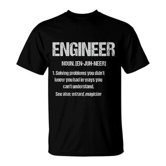 Funny Engineer Definition T-Shirt | Mazezy