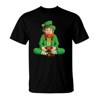 Funny Gamer St Patricks Day Kids Boys Men Video Game T-Shirt | Mazezy
