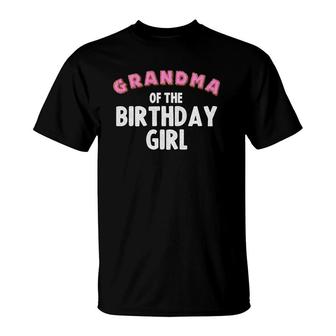 Funny Grandma Of The Birthday Girl Gift Donut Lover Women T-Shirt | Mazezy