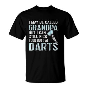 Funny Grandpa Darts Team League Gift T-Shirt | Mazezy
