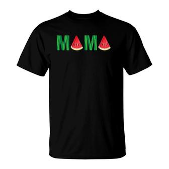 Funny Mama Watermelon Summer Fruit Mother's Day T-Shirt | Mazezy