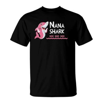 Funny Nana Shark Ocean Animal Lovers Gift Doo T-Shirt | Mazezy