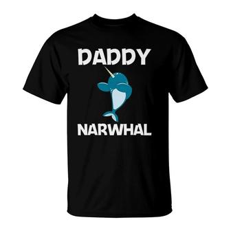 Funny Narwhal For Men Dad Narwhale Sea Unicorn Fish Whale T-Shirt | Mazezy