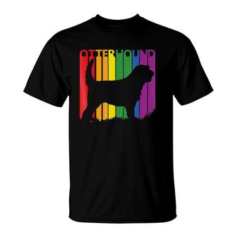 Funny Otterhound Rainbow Lgbt Dog Lover Men Women T-Shirt | Mazezy