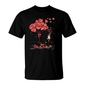 Funny Pitbull Heart Valentines Day Dog Dad Mom Gift T-Shirt | Mazezy