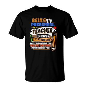 Funny Preschool Teacher Gift Pre K T-Shirt | Mazezy