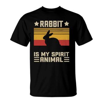 Funny Rabbit Is My Spirit Animal Vintage T-Shirt | Mazezy