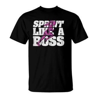 Funny Track And Field Design Sprint Like A Boss T-Shirt | Mazezy