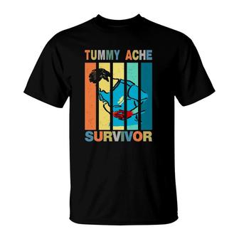 Funny Vintage Tummy Ache Survivor T-Shirt | Mazezy