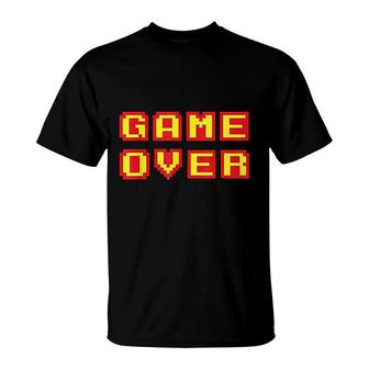 Game Over Vintage Retro Video Games Gaming T-Shirt - Thegiftio UK