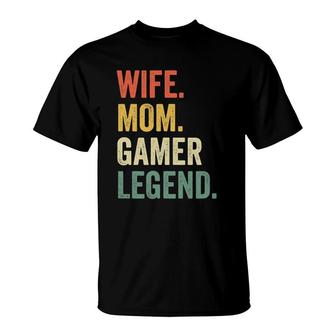 Gamer Mom Funny Wife Mom Video Game Legend Mother's Day T-Shirt | Mazezy