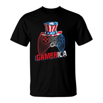 Gamerica 4Th Of July Video Game American Flag Uncle Sam Boys T-Shirt | Mazezy