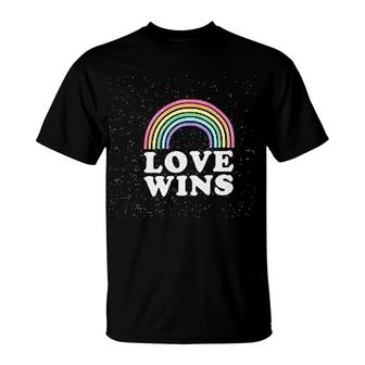 Gay Pride Rainbow Love Wins Lgbt T-Shirt | Mazezy AU