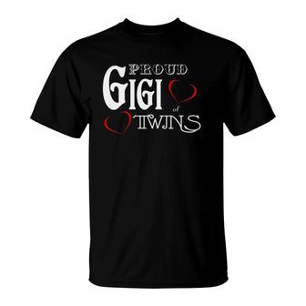 Gigi - Proud Gigi Of Twins - Grandmother Gift T-Shirt | Mazezy