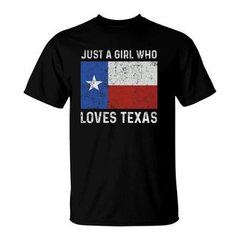 Girl Love Texas Flag Star State Usa T-Shirt | Mazezy DE