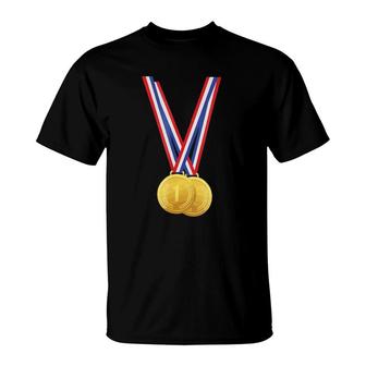 Gold Medals - Funny For Winners And Champions T-Shirt | Mazezy
