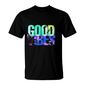 Good Vibes Positive Vibes Only T-Shirt - Thegiftio UK