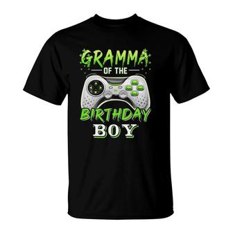 Gramma Of The Birthday Boy Matching Video Gamer Birthday T-Shirt | Mazezy
