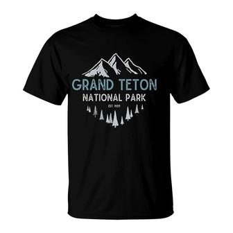 Grand Teton National Park Est 1929 Vintage National Park Wy T-shirt - Thegiftio UK