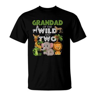 Grandad Of The Wild Two Zoo Birthday Safari Jungle Animal T-Shirt | Mazezy DE
