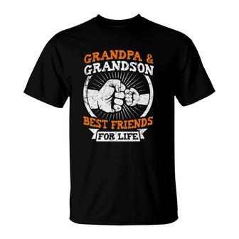 Grandpa And Grandson Best Friends For Life Grandfather Gift T-Shirt | Mazezy
