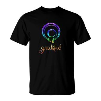 Grateful Gratitude Symbol Inspirational T-Shirt | Mazezy
