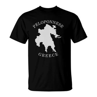 Greece Peloponnese Map Greek Patriotic T-Shirt | Mazezy