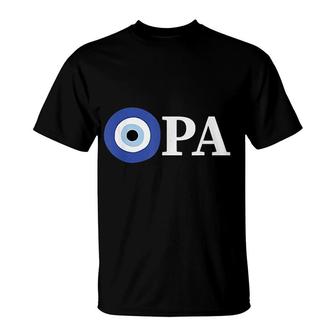Greek Pride Gift Opa Evil Eye T-Shirt | Mazezy