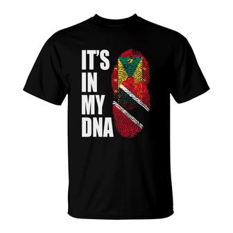 Grenadian And Trinidadian Mix Dna Flag Heritage T-Shirt | Mazezy