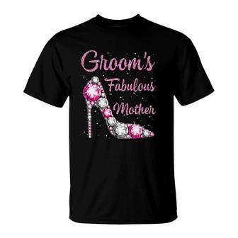 Groom's Fabulous Mother Happy Wedding Marry Vintage T-Shirt | Mazezy
