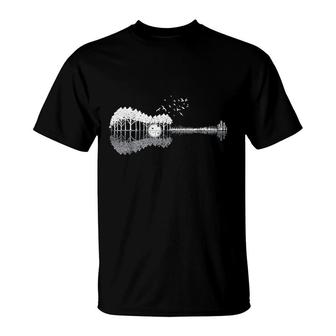 Guitar Lake Shadow Love Guitar Musician T-Shirt | Mazezy