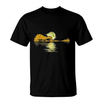 Guitar Lake Shadow Love Guitar T-Shirt | Mazezy