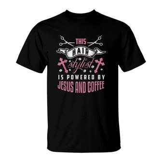 Hair Stylist Religious Jesus Stylist Hairdresser T-Shirt - Thegiftio