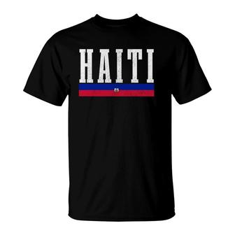 Haiti Haitian Flag Pride Vintage Haiti T-Shirt | Mazezy