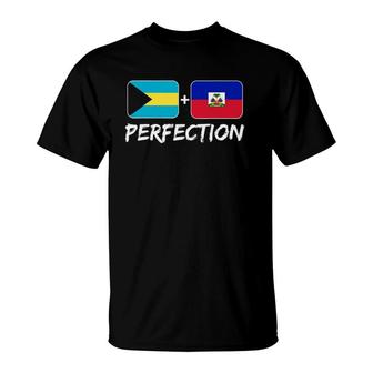 Haitian Plus Bahamian Perfection Flag Heritage T-Shirt | Mazezy