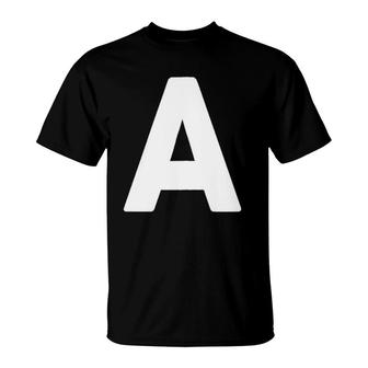 Halloween Carnival Group Costume Letter A Tee Zip T-Shirt | Mazezy