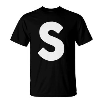 Halloween Carnival Group Costume Letter S Apparel Zip T-Shirt | Mazezy UK