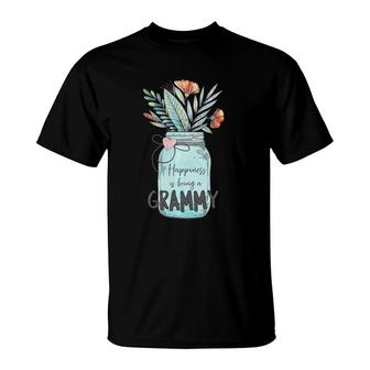 Happiness Is Being A Grammy - Mothers Day Gift T-Shirt | Mazezy
