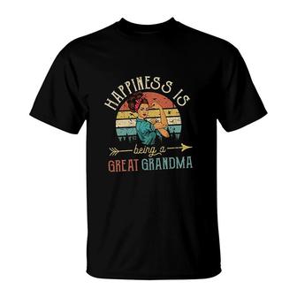 Happiness Is Being A Great Grandma T-Shirt | Mazezy