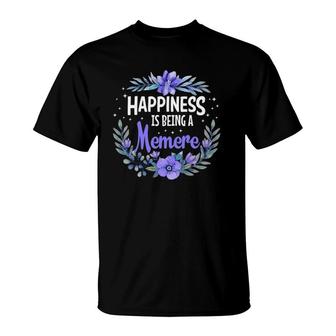 Happiness Is Being A Memere Cute Mothers Day T-Shirt | Mazezy