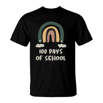 Happy 100 Days Of School Funny Rainbow Teacher Kids 100 Days T-Shirt | Mazezy UK