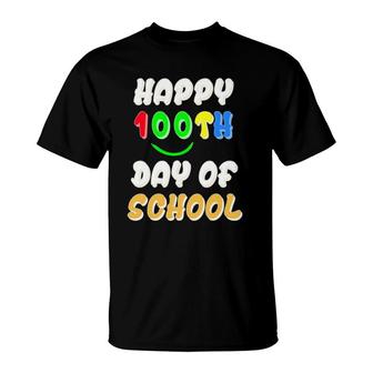 Happy 100Th Day Of Schoolfor Teacher Child Student T-Shirt | Mazezy