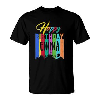 Happy Birthday Emma Personalized Name Gift Custom B-Day T-Shirt | Mazezy