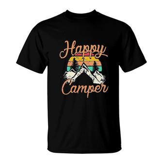 Happy Camper Cute Graphic T-shirt - Thegiftio UK