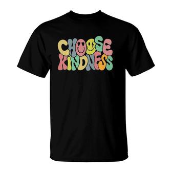 Happy Face Choose Kindness Men Women Positivity Gifts T-Shirt | Mazezy