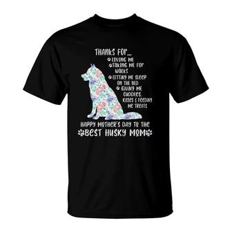 Happy Mother's Day Husky Mom Dog Lover T-Shirt | Mazezy