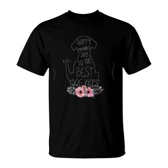 Happy Mother's Day To The Best Dog Mom Floral Version T-Shirt | Mazezy